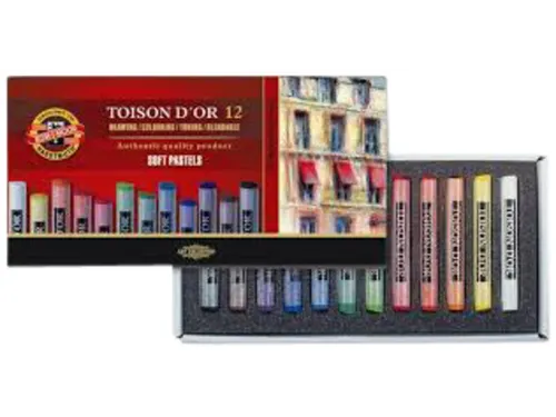 Pastelkrijt Koh-I-Noor Toison 8512 rond 12 stuks assorti