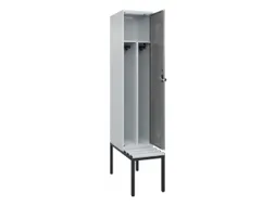 locker met bank,voor scheiding van kleding,HxBxD 2120x400x815mm,1vak