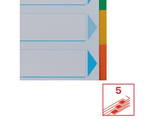 Tabbladen Esselte A4 11-Gaats Karton 5-Delig Met Voorblad Assorti - 5