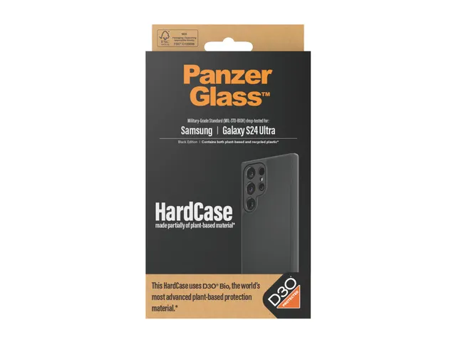 PanzerGlass HardCase Black w. D3O Samsung Galaxy S24 Ultra, Houss