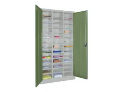 Postsorteerkast met Deuren HxBxD 1950x1000x400mm Ral7035 Front Ral6011