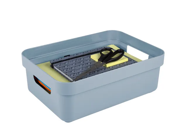 Sigma Home opbergbox 9L blauw - 35x24,6x12,2cm