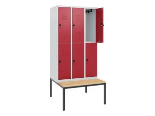 Dubbeldekse dekenkist,HxBxD 1950x900x815mm,3x2vak.,vak B 300mm - 2