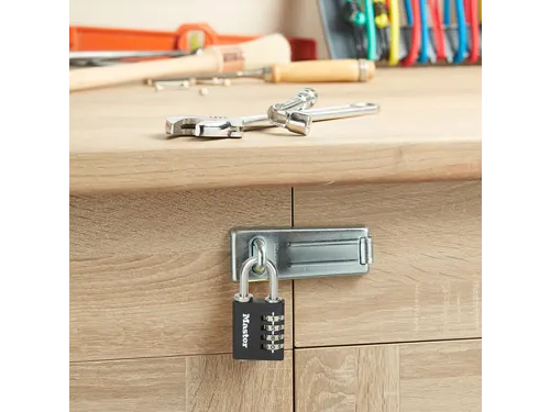 Hangslot MasterLock combi alu + sleutel 40mm zwart