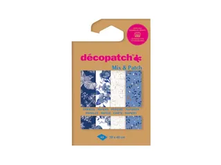 Hobbypapier Décopatch 30x40cm set à 4 vel thema Shades of Blue - 2