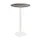 statafel,HxØ 1090x700mm,rond,schotelvoet wit,blad HPL Tropical Wood