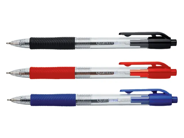 Balpen Quantore Grip drukknop blauw medium
