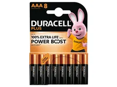 Batterij Duracell Plus Powerboost AAA 8 stuks