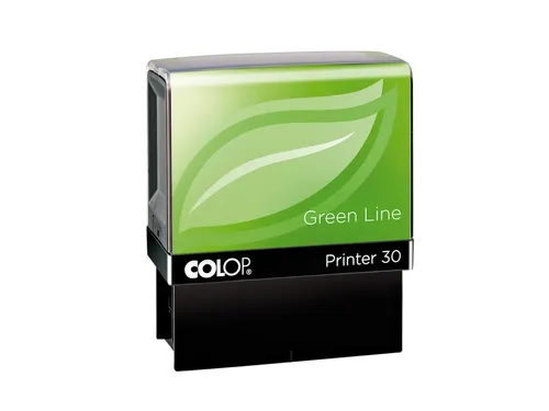 Tekststempel Colop 30 Green Line+Bon 5Regels 18X47Mm blauw