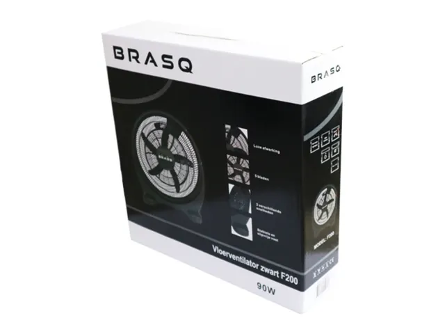 Vloerventilator BRASQ Ø 50cm zwart