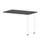 aanbouwtafel,i.h.v.,HxBxD 720-840x1000x600mm,MS-donkergrijs