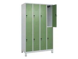 dubbeldekse locker,HxBxD 1950x1200x500mm,4x2vak.,vak B 300mm - 2