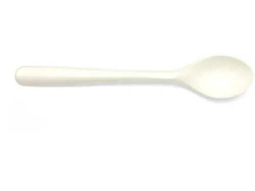 Folia dessertlepel herbruikbaar uit CPLA 14,5 cm wit 50 stuks