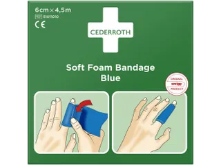 Soft Foam Bandage 51011010 Blauw 6cm x 4,5m - 2