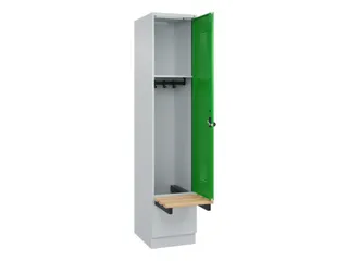 locker met bank,HxBxD 1950x400x815mm,1vak,vak B 400mm,draaigrendel - 1