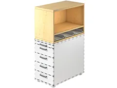 containeropzet,HxBxD 530x428x800mm,m. 3kunstst. inzetelementen DIN A4