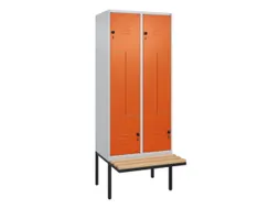 Z-garderobekast,HxBxD 2120x800x815mm,4vak,vak B 400mm,draaigrendel