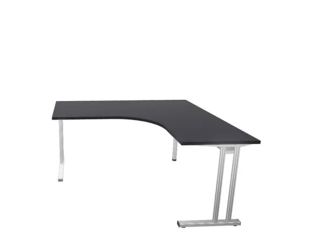 bureau in vrije vorm,HxBxD 740x1600x1600mm,vrije vorm,CC-zwart
