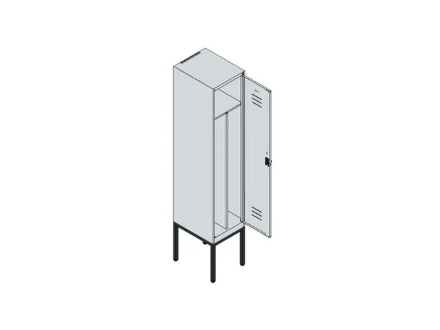 locker voor scheiding van kleding,HxBxD 2120x400x500mm,1vak