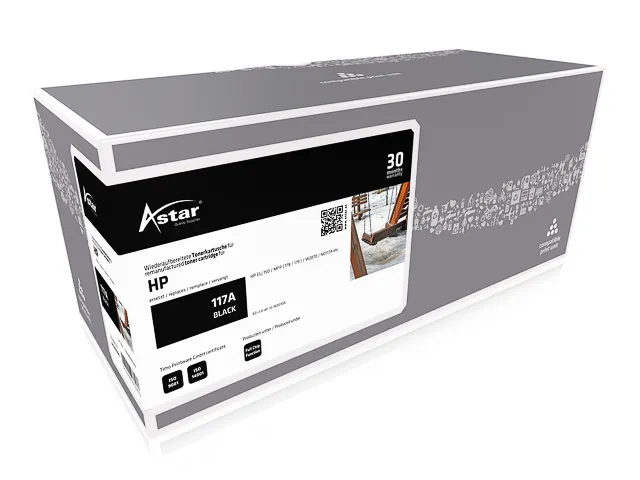 As20190 Astar Hp 117A Clj Cartridge Zwart Rebuilt Zonder Chip