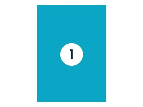 Gekleurde Etiketten 210x297mm A4 Blauw 42824 1000 Vel