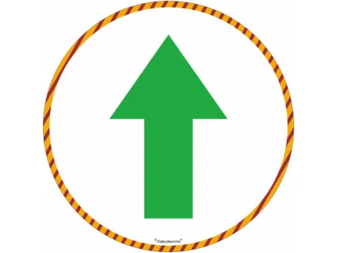 markeersymbool,symbool/tekst: "Pijl",Ø 240mm,groen