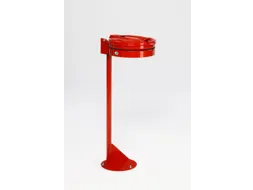 Afvalverzamelaar 120 Liter Staander Plaatstaal Met Deksel Rood