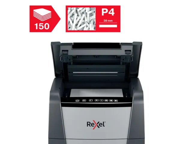 Papiervernietiger Rexel Optimum Auto+ 150X P4 snippers 4x28mm