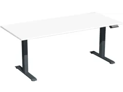Elektrisch ihv bureau,HxBxD 730-1230x1600x800mm,blad wit