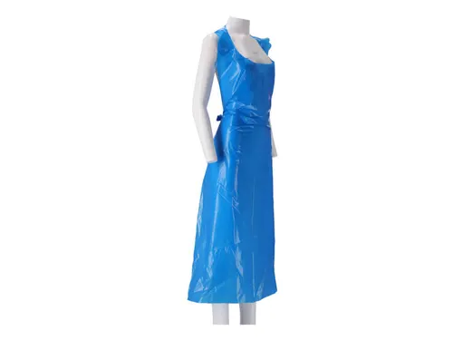 PE schort blauw geruwd 125x80cm 25micron 1000 Stuks