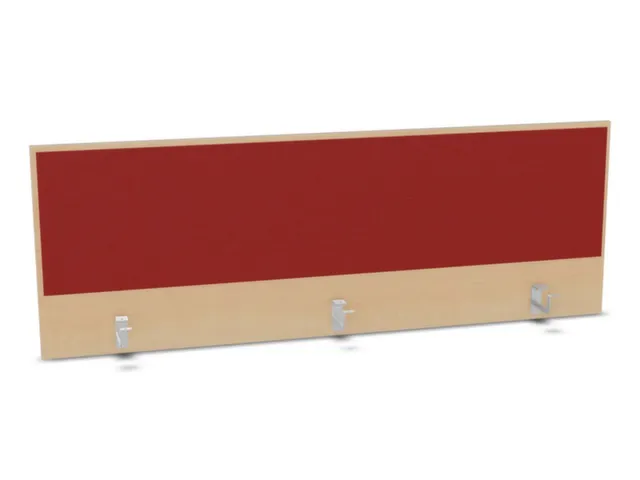 opzetpaneel,v. bureau,aanbouw achter,B 1600mm,NE-esdoorn,BN4011-rood