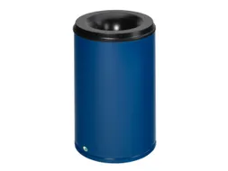 prullenmand zelfblussend 110 liter HxØ 750x465mm kop zwart blauw
