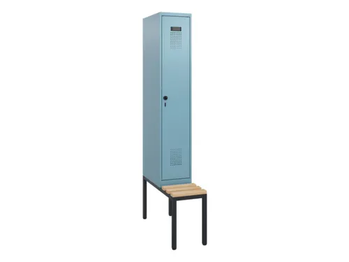 locker met bank,HxBxD 1950x300x815mm,1vak,vak B 300mm,draaigrendel