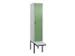 locker voor scheiding van kleding,HxBxD 2120x400x815mm,1vak