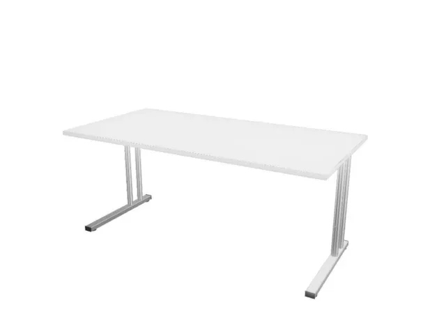 In hoogte verstelbaar bureau,HxBxD 720-840x1600x800mm,Bl-wit