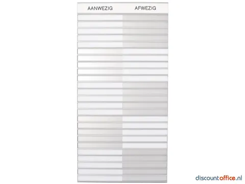 In-uit Bord 25 Namen Magnetisch Aan/afwezigheidsbord Groot Wit