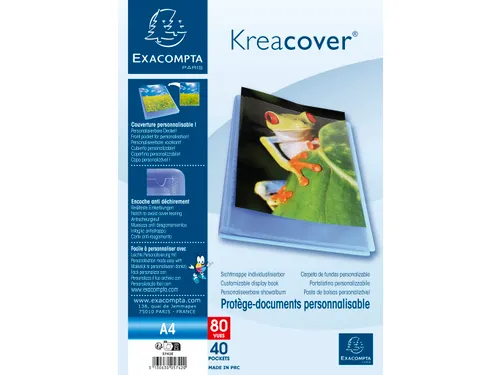 Showalbum Kreacover PP 40 tas A4 blauw