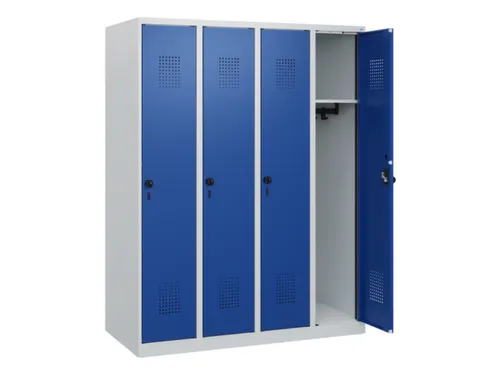 schoollocker,HxBxD 1530x1200x500mm,4vak,vak B 300mm,draaigrendel