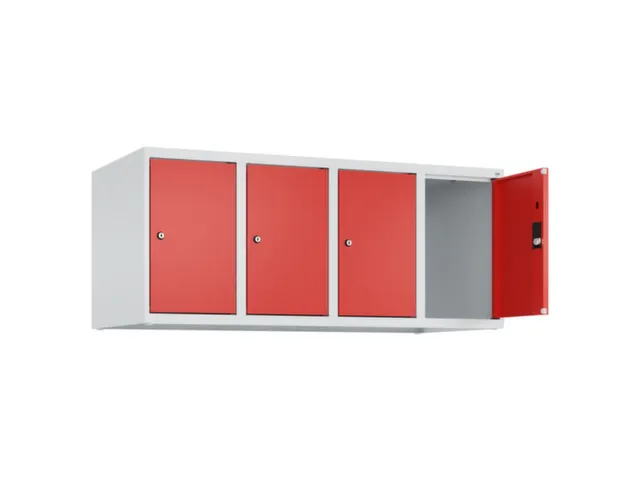 opzetkast,v. locker,4vak.,vak B 300mm,HxBxD 500x1200x500mm,vleugeldeur