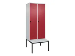 Armoire vestiaire avec banc HxlxP 2120x800x815mm 2compart.