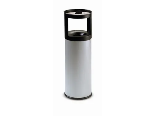 combi-asbak,HxØ 800x250mm,afvalbak inhoud 25l,romp staal grijs,blusko