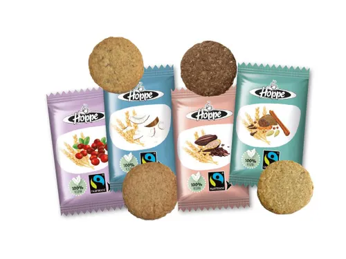 Haverkoek Hoppe Oaties fairtrade koekjesmix 120 stuks