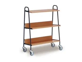 Ordnerwagen,Draagverm. 120Kg,3Etage(S),Houten Legborden,3Legborden - 1