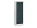 garderobekast,HxBxD 1850x600x500mm,2vak,RAL7035,front RAL7016