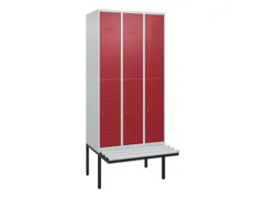 Dubbeldekse dekenkist,HxBxD 2120x900x815mm,3x2vak.,vak B 300mm