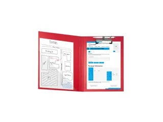 Klemplaat/klep gecoa t papier A4 rood - 4