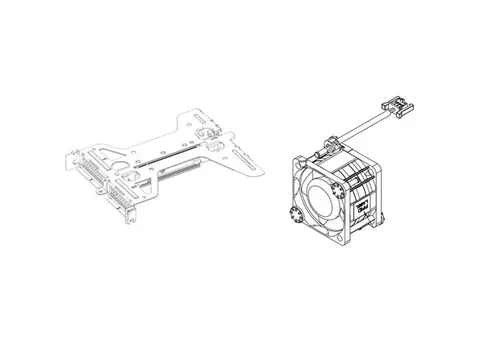 Riser 1 with Fan with 1 x16 and 1 x8 Slots, PowerEdge R260, Customer K