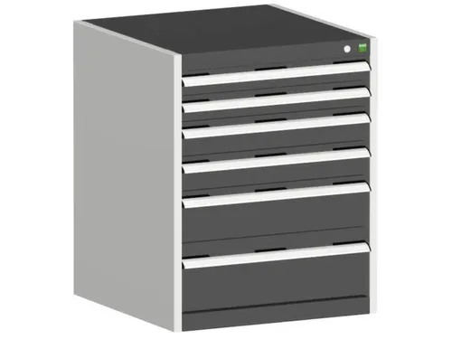 ladekast HxBxD 800x650x650mm 6laden romp RAL7035 front RAL7016