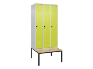 locker voor scheiding van kleding,HxBxD 2120x900x815mm,3vak - 1