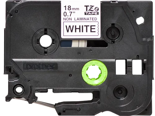 NEUTRAL Labeltape P-touch TZE-N241 18mmx8m Zwart op Wit ongelamineerd